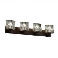 Justice Design Group WGL-8924-10-GRCB-MBLK - Modular 4-Light Bath Bar