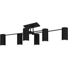  FLD1750MBK - Foreland 6-Light Matte Black Semi-Flush Mount