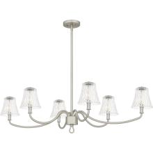  MCK644BN - McKinney 6-Light Brushed Nickel Linear Chandelier