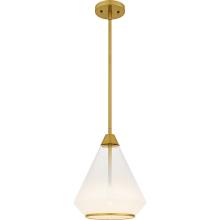  QP6750BRG - Haze 1-Light Brushed Gold Mini Pendant