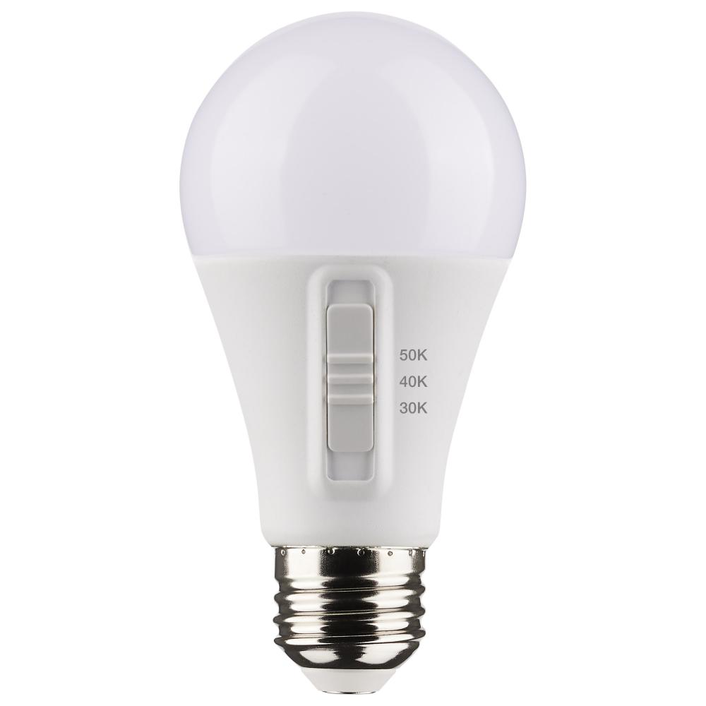 14 Watt A19 LED; Medium Base; CCT Selectable; White Finish; 90 CRI; 120 Volt