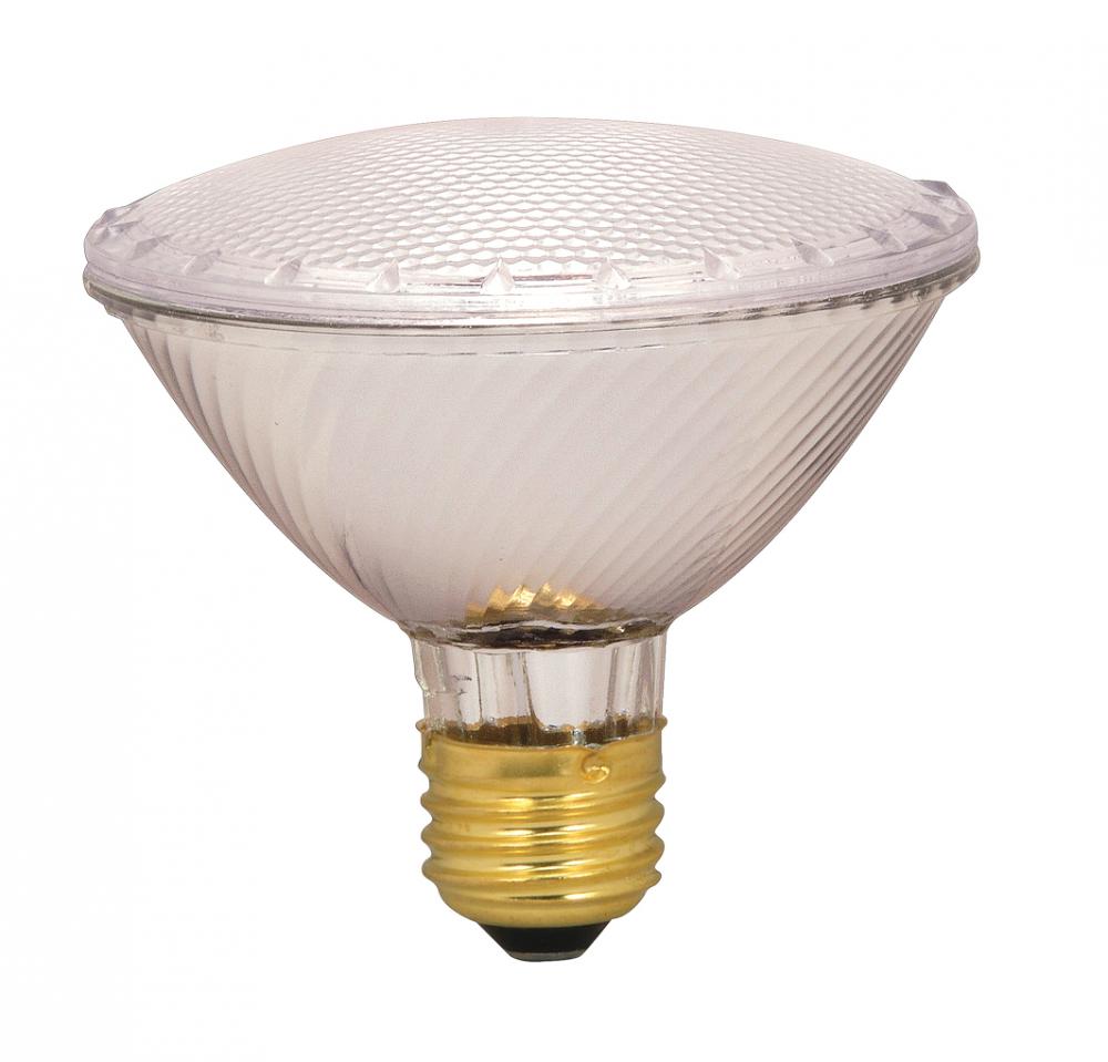 60 Watt; Halogen; PAR30; Clear; 1500 Average rated hours; 1090 Lumens; Medium base; 120 Volt;