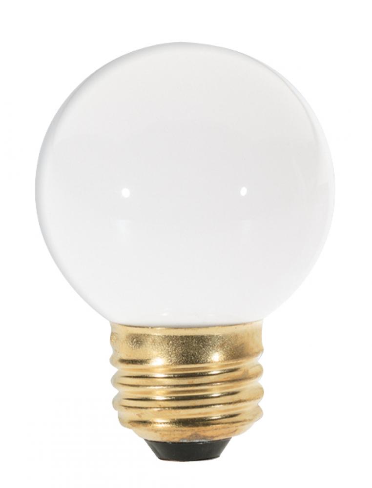 40 Watt G16 1/2 Incandescent; Gloss White; 1500 Average rated hours; 330 Lumens; Medium base; 120