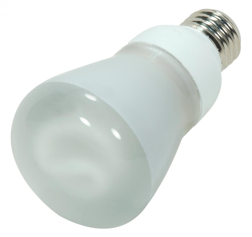 11 Watt; R20 Compact Fluorescent; 4100K; 82 CRI; Medium base; 120 Volt; Shatter Proof