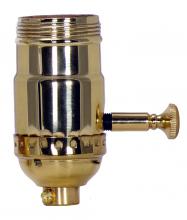  80/1030 - On-Off Turn Knob Socket With Removable Knob; 1/8 IPS; 3 Piece Stamped Solid Brass; Polished Brass