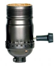  80/1969 - 3-Way (2 Circuit) Turn Knob Socket With Removable Knob; 1/8 IPS; Aluminum; Dark Antique Brass