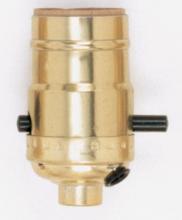  90/418 - On-Off Push Thru Socket With Side Outlet; For SPT-2; 1/8 IPS; Aluminum; Brite Gilt Finish; 660W;