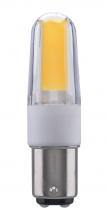 Satco Products Inc. S11215 - 4 Watt; LED; 5000K; Clear; Double Contact Bayonet base; 120-130 Volt