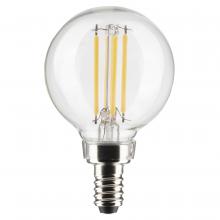  S21205 - 4 Watt G16.5 LED; Clear; Candelabra base; 90 CRI; 3000K; 120 Volt