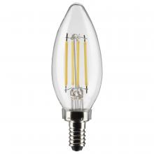  S21266 - 4 Watt B11 LED; Clear; Candelabra base; 90 CRI; 3500K; 120 Volt