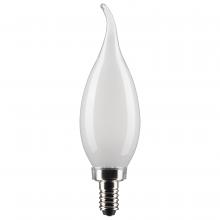  S21300 - 4 Watt CA10 LED; Frost; Candelabra base; 90 CRI; 2700K; 120 Volt