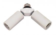 Satco Products Inc. SF77/607 - 2-Light Medium Base Socket Adapter; Carded