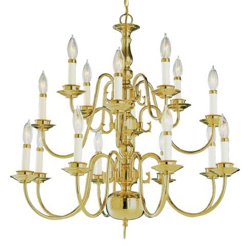 Sixteen Light Brushed Nickel Up Chandelier