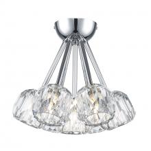 Trans Globe 11737 PC - Crystal Court 7 - Light Semi Flush Mount