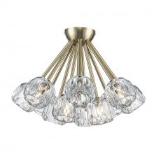 Trans Globe 11738 AG - Crystal Court 12 - Light Semi Flush Mount