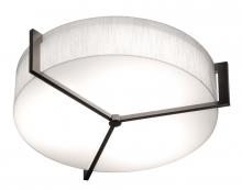  APF1524LAJUDES-LW - Apex 17'' LED Ceiling - Espresso Finish - Linen White Shade