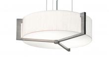  APP1524LAJUDWG-LW - Apex 17'' LED Pendant - Weathered Grey Finish - Linen White Shade