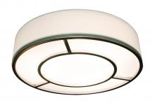 AFX Lighting, Inc. RVEF2032LAJUDSNLW - Reeves - LED 20'' Flush Mount - Satin Nickel Finish - White Linen Shade