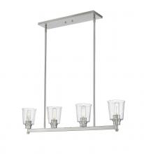  464-4L-BN - 4 Light Linear Chandelier