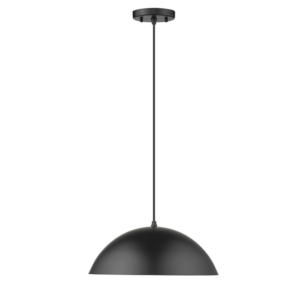 Walker 2-Light Pendant in Matte Black