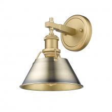 Golden 3306-BA1 BCB-AB - Orwell 1-Light Bath Vanity in Brushed Champagne Bronze with Aged Brass