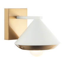 Matteo Lighting S06801WHAG - Velax White Wall Sconce