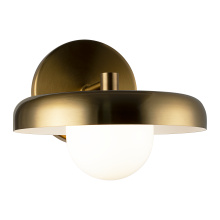 Matteo Lighting W34401AGOP - Creston Aged Gold Brass Wall Sconce