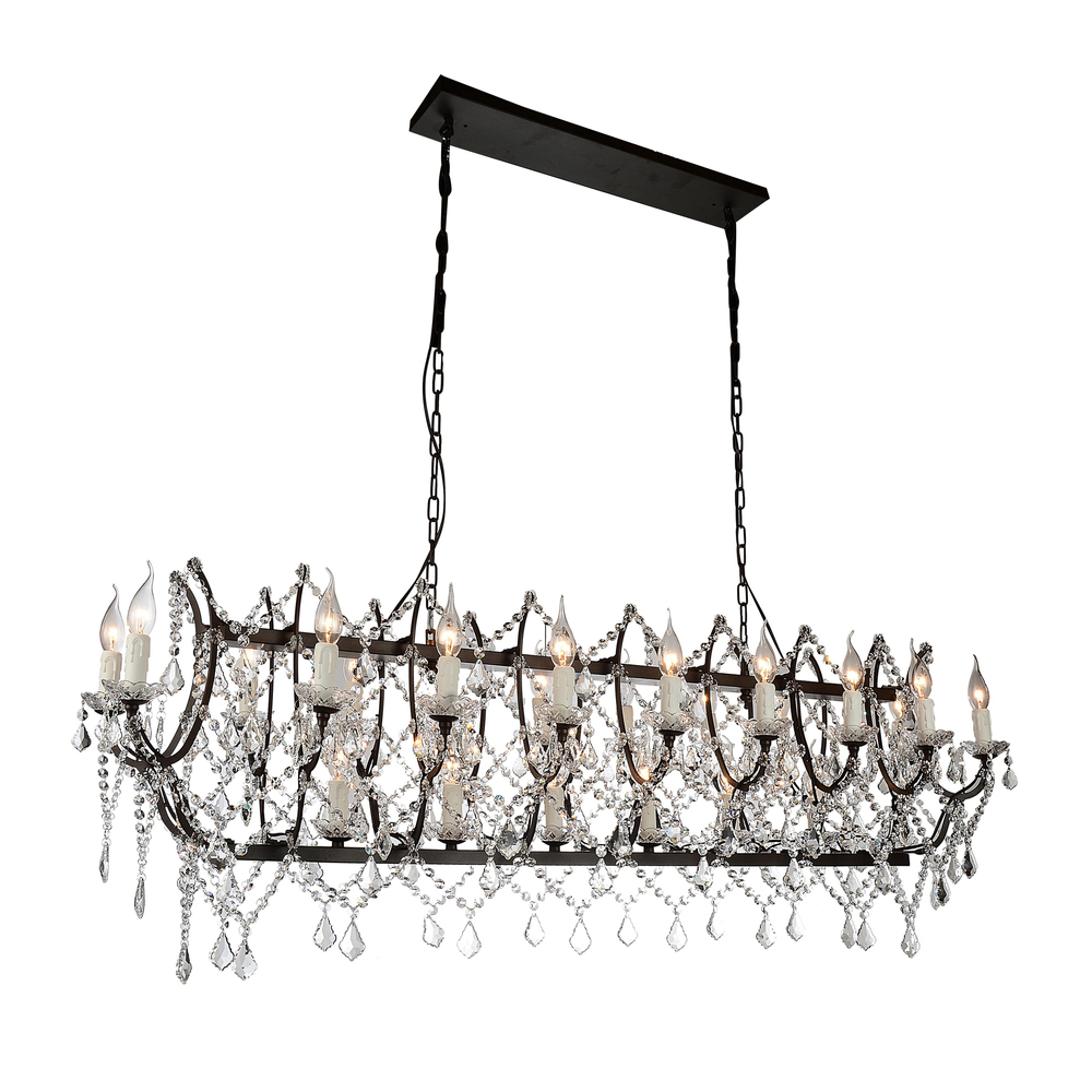 Phraya 21 Light Up Chandelier With Dark Brown Finish