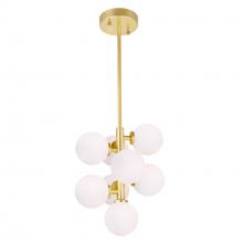  1020P12-8-602 - Arya 8 Light Pendant With Satin Gold Finish