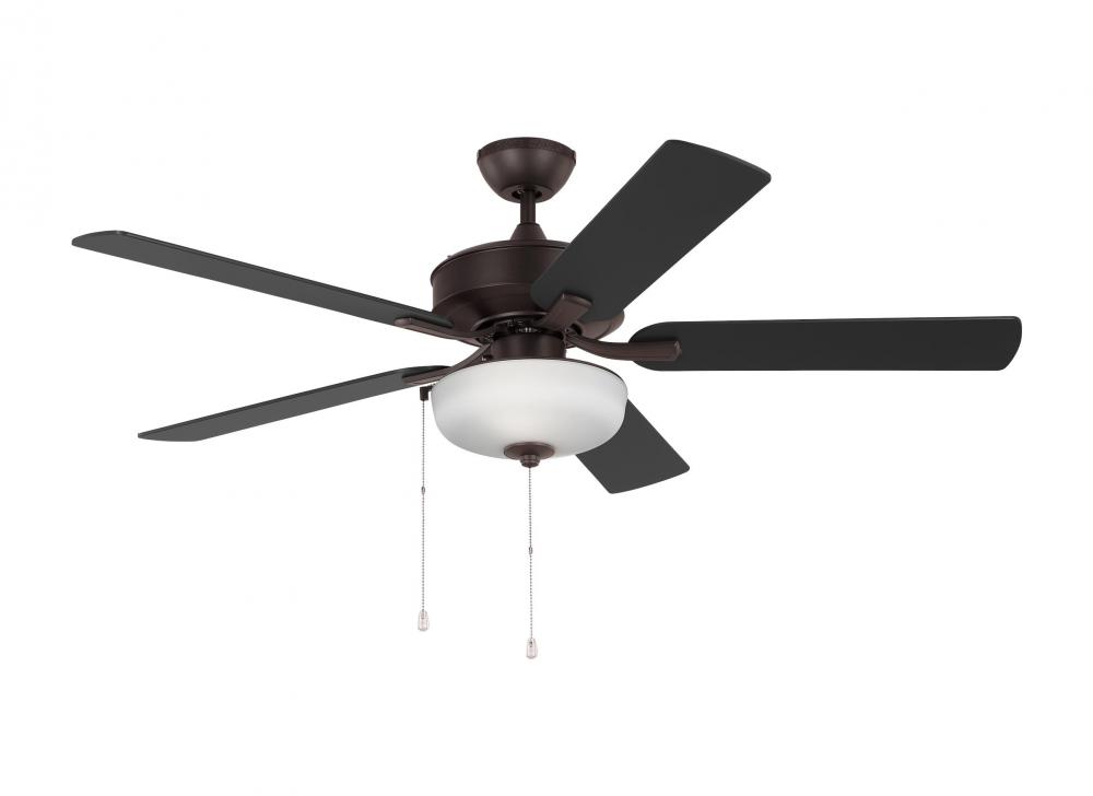 Linden 52'' traditional dimmable LED indoor/outdoor bronze ceiling fan with light kit and re