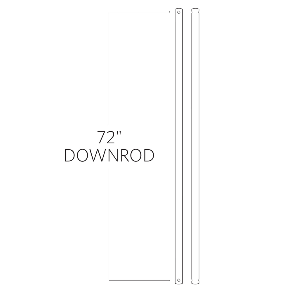 72" Downrod in Satin Nickel