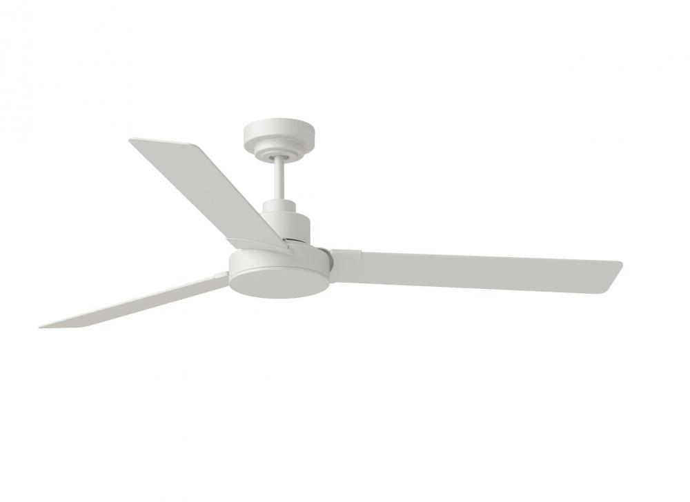 Jovie 58" Indoor/Outdoor Matte White Ceiling Fan with Handheld / Wall Mountable Remote Control a