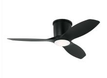 Generation Lighting 3TTHR44MBKD - Titus 44 Inch Indoor/Outdoor Integrated LED Dimmable Hugger Ceiling Fan