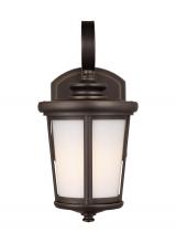 Generation Lighting 8519301-71 - Eddington modern 1-light outdoor exterior small wall lantern sconce in antique bronze finish with ca