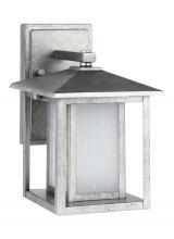 Generation Lighting 8902997S-57 - Hunnington contemporary 1-light outdoor exterior small led outdoor wall lantern in weathered pewter