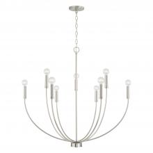  452191BN - 8-Light Chandelier in Brushed Nickel