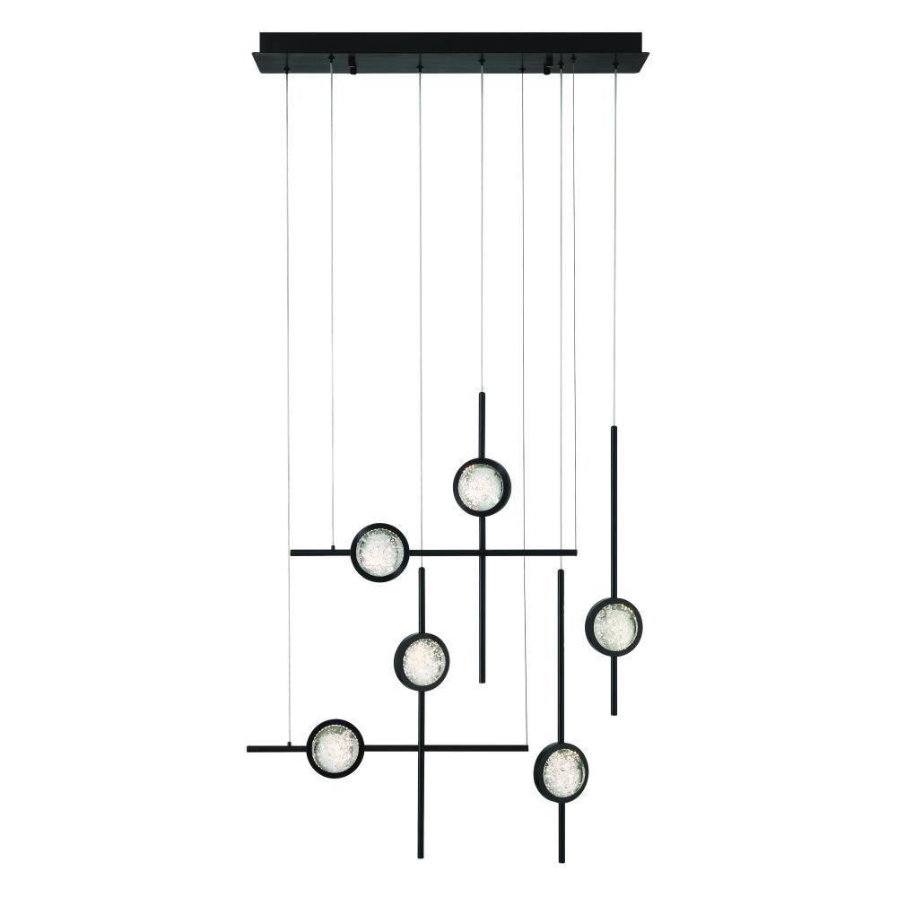 Barletta 32" LED Chandelier In Black