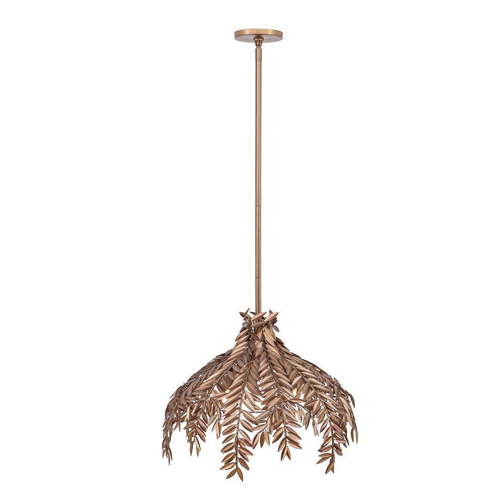 Jalore 3 Light Pendant in Brown Macchiato