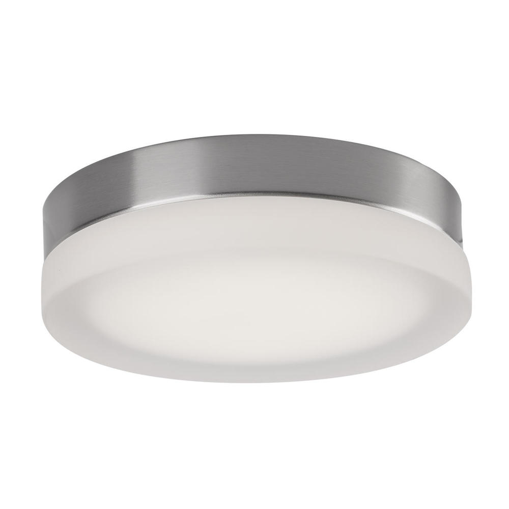 Bedford 11-in Brushed Nickel/Frosted LED Flush Mount