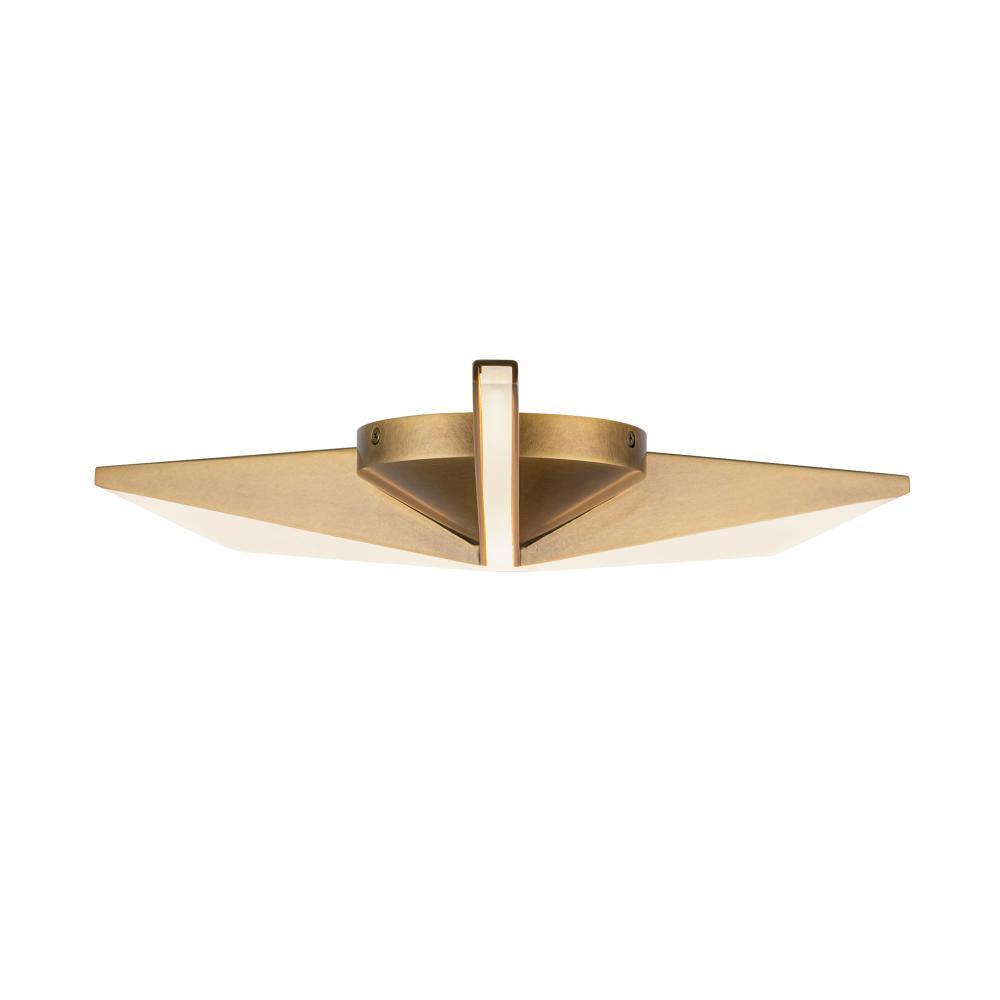 Tachi 18-in Vintage Brass LED Flush Mount