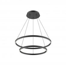  CH87832-BK-UNV-010 - Cerchio 32-in Black LED Chandeliers