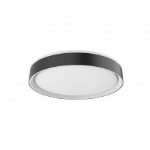  FM43916-BK/WH-5CCT - Essex 16-in Black LED Flush Mount