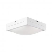 Kuzco Lighting Inc FM11513-WH - Square Casted Metal LED Flush Mount with Descending Segmental Dome Shaped White Acrylic