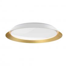  FM43423-WH/GD-5CCT - Jasper 23-in White/Gold LED Flush Mount