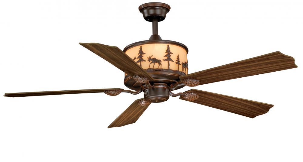 Yellowstone 56-in Moose Ceiling Fan Burnished Bronze