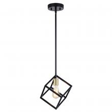 Vaxcel International P0401 - Deering 9-in 1 Light Mini Pendant Matte Black and Satin Brass