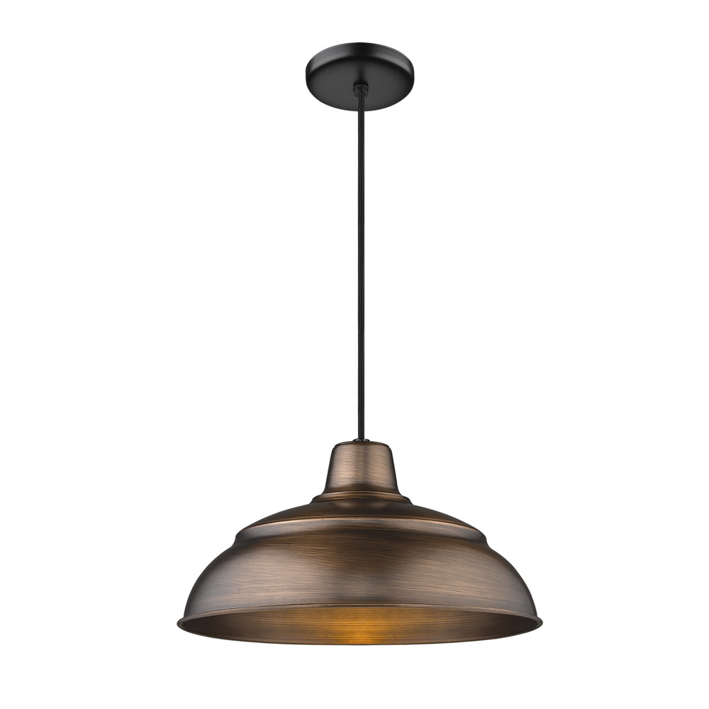 R Series 1-Light Cord Hung Warehouse Natural Copper