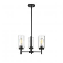  495003-MB - Janna 3-Light Chandelier Ceiling Light Matte Black