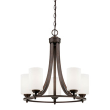  7255-RBZ - Bristo 5-Light Chandelier Ceiling Light Rubbed Bronze