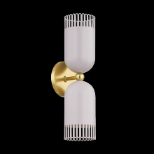 Mitzi by Hudson Valley Lighting H884102-AGB/SPG - Liba WALL SCONCE